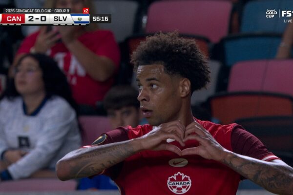 Jonathan David & Tajon Buchanan score back-to-back goals to put Canada up 2-0 against El Salvador